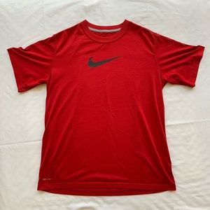 Big Kids’ Nike Dri-Fit Swoosh Shirt (Red)